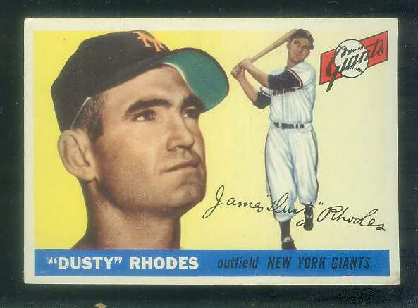 1955 Topps #..1 Dusty Rhodes ROOKIE [#b] (NY Giants) Baseball cards value