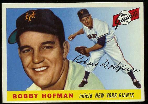 1955 Topps #.17 Bobby Hofman (NY Giants) Baseball cards value