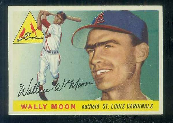 1955 Topps #.67 Wally Moon [#b] (Cardinals,2nd year card) Baseball cards value