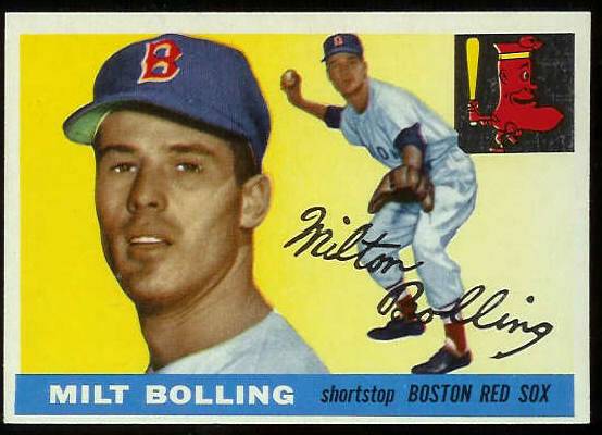 1955 Topps #.91 Milt Bolling (Red Sox) Baseball cards value