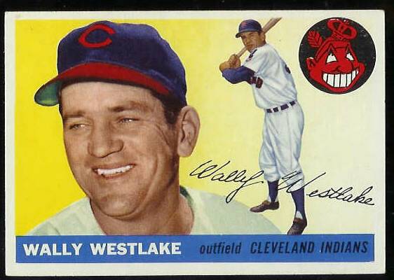 1955 Topps #102 Wally Westlake (Indians) Baseball cards value