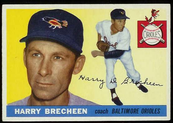 1955 Topps #113 Harry Brecheen COACH (Orioles) Baseball cards value