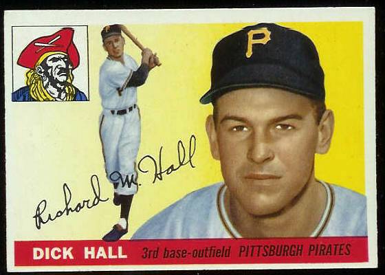 1955 Topps #126 Dick Hall [#a] (Pirates) Baseball cards value