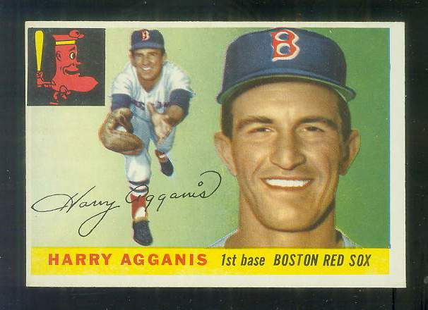 1955 Topps #152 Harry Agganis ROOKIE HIGH NUMBER [#a] (Red Sox) Baseball cards value