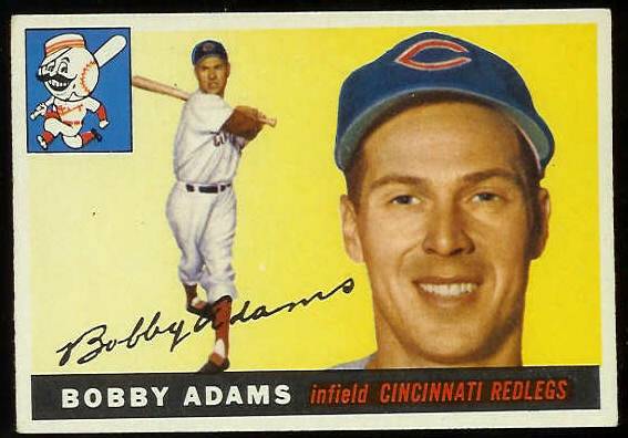 1955 Topps #178 Bobby Adams SCARCE HIGH NUMBER (Reds) Baseball cards value