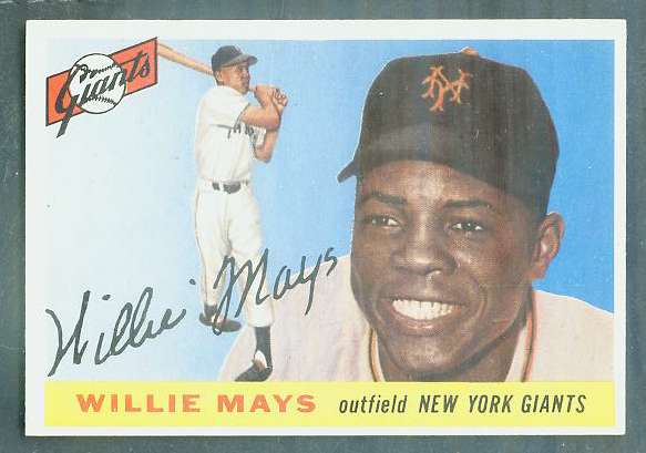 1955 Topps #194 Willie Mays [#a] SCARCE HIGH NUMBER (NY Giants) Baseball cards value