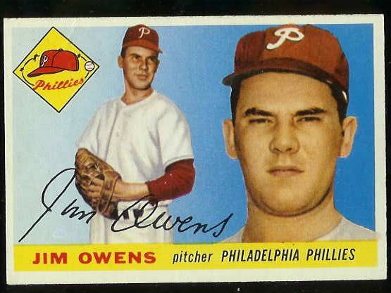 1955 Topps #202 Jim Owens SCARCE HIGH NUMBER (Phillies) Baseball cards value