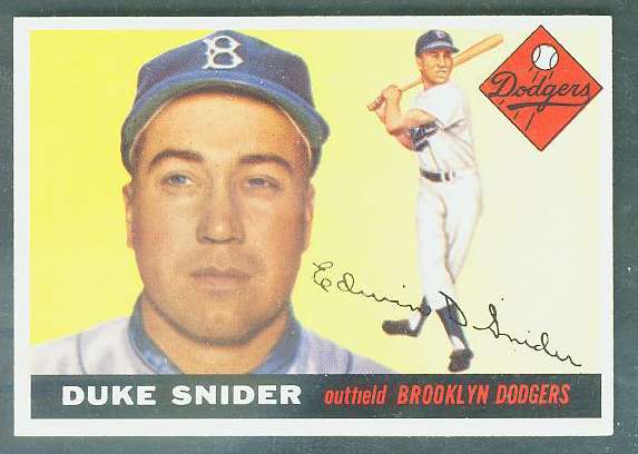 1955 Topps #210 Duke Snider SCARCE HIGH NUMBER [#a] (Brooklyn Dodgers) Baseball cards value
