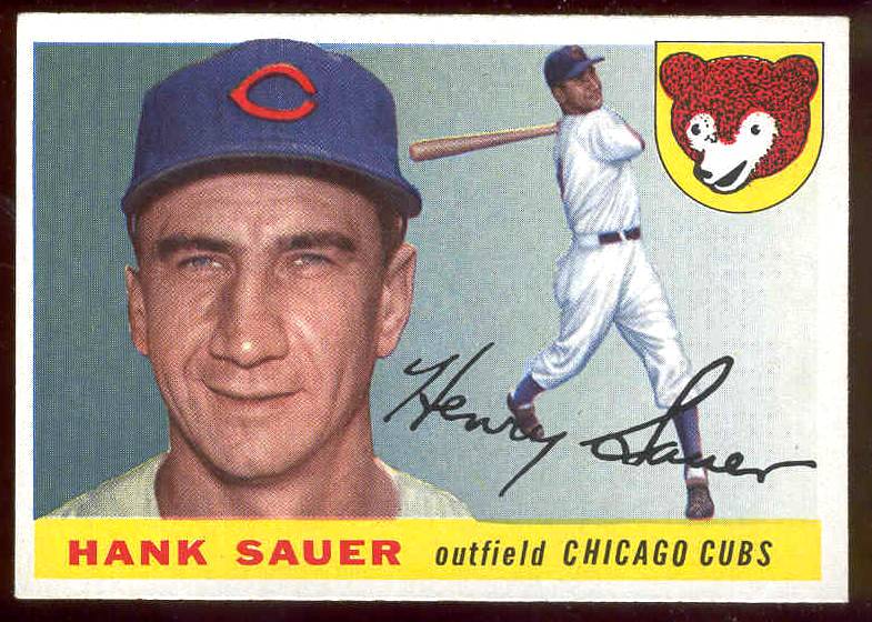 1955 Topps #.45 Hank Sauer (Cubs) Baseball cards value