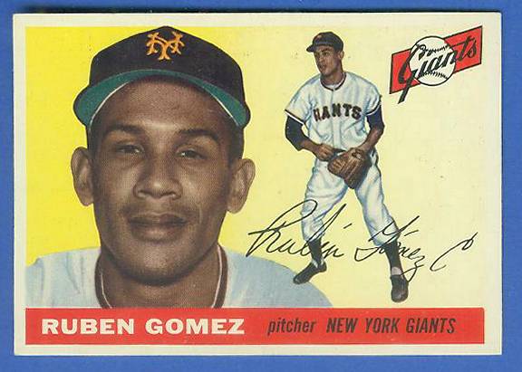 1955 Topps #.71 Ruben Gomez (NY Giants) Baseball cards value