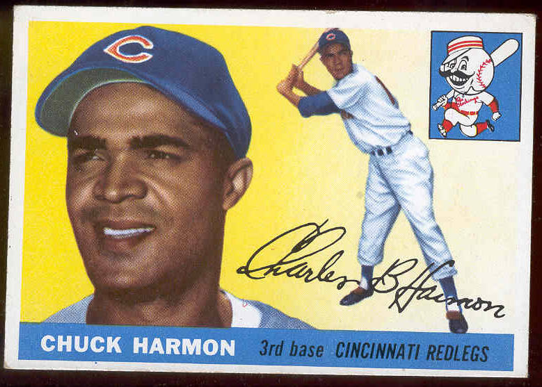 1955 Topps #.82 Chuck Harmon (Reds) Baseball cards value