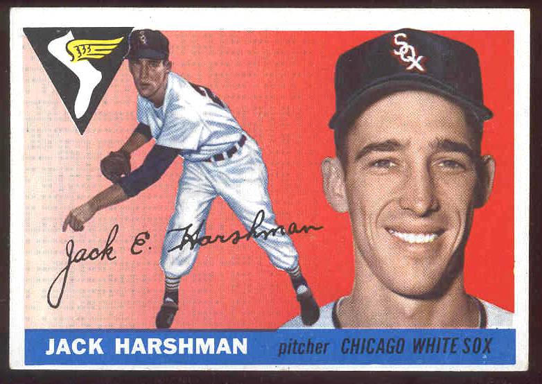 1955 Topps #104 Jack Harshman (White Sox) Baseball cards value