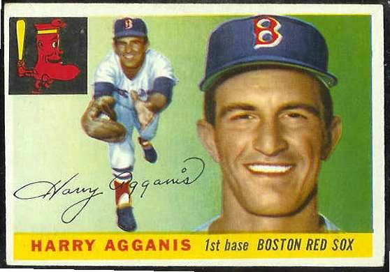 1955 Topps #152 Harry Agganis ROOKIE HIGH NUMBER [#e] (Red Sox) Baseball cards value