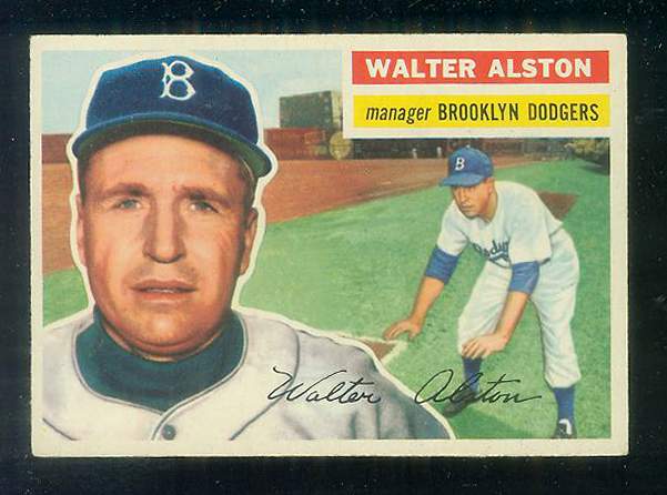 1956 Topps #..8 Walter Alston ROOKIE MGR [#b] (White Back) (Dodgers) Baseball cards value