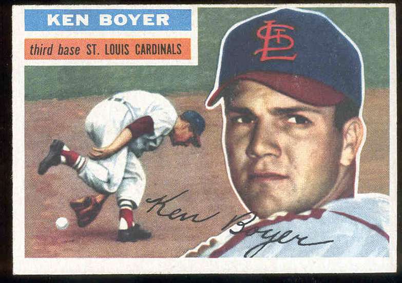 1956 Topps #.14 Ken Boyer [#c] (2nd year card) (Cardinals) Baseball cards