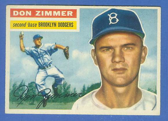 1956 Topps #.99 Don Zimmer [#c] {White Back} (Dodgers) Baseball cards value