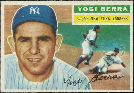 1956 Topps #110 Yogi Berra [#a] (Yankees) Baseball cards value