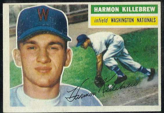 1956 Topps #164 Harmon Killebrew [#a] (Washington Nationals/Senators) Baseball cards value