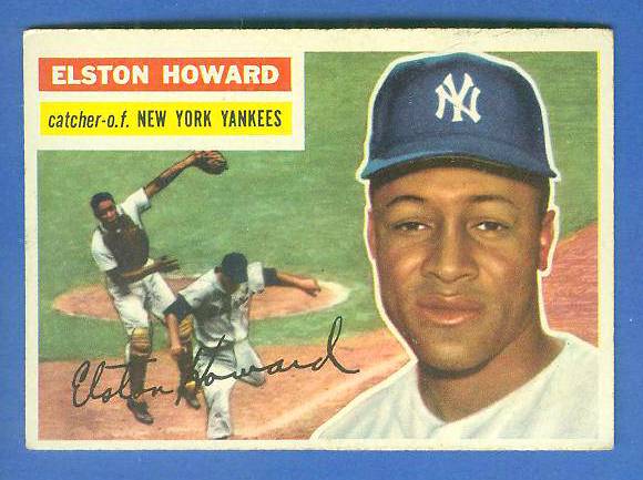 1956 Topps #208 Elston Howard (Yankees) Baseball cards value