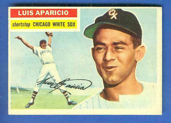 1956 Topps #292 Luis Aparicio ROOKIE [#a] (White Sox) Baseball cards value