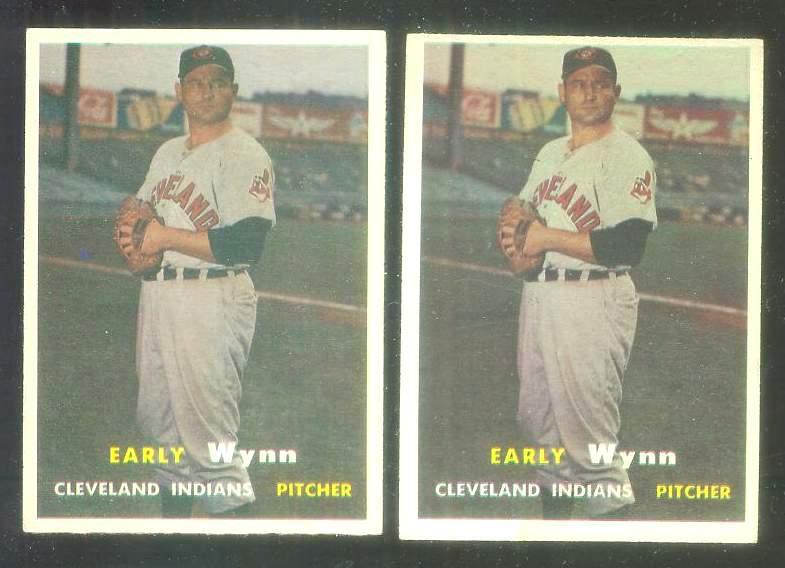 1957 Topps #.40 Early Wynn [#a] (Indians) Baseball cards value