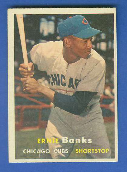 1957 Topps #.55 Ernie Banks (Cubs) Baseball cards value