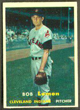 1957 Topps #120 Bob Lemon (Indians) Baseball cards value