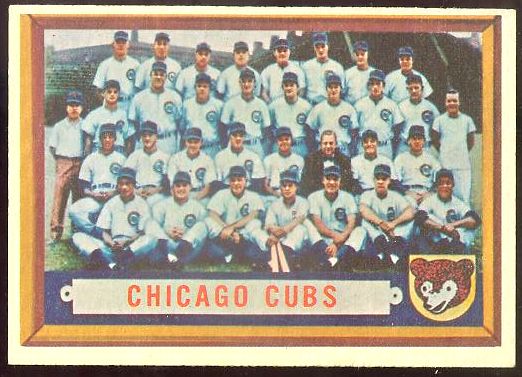 1957 Topps #183 Cubs TEAM card [#b] Baseball cards value