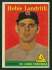 1958 Topps #.24B Hobie Landrith SCARCE YELLOW LETTER VARIATION (Cardinals)