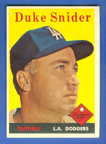 1958 Topps #.88 Duke Snider (Dodgers) Baseball cards value