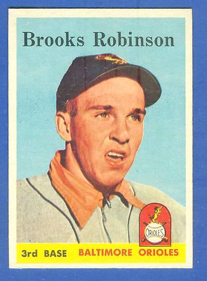 1958 Topps #307 Brooks Robinson (Orioles) Baseball cards value