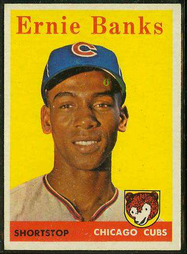 1958 Topps #310 Ernie Banks [#a] (Cubs) Baseball cards value