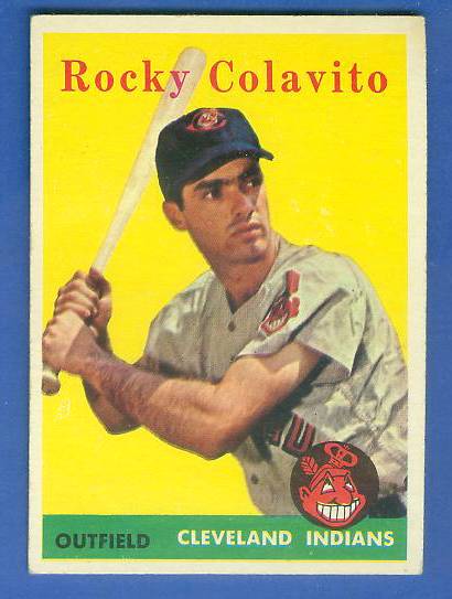1958 Topps #368 Rocky Colavito (Indians) Baseball cards value