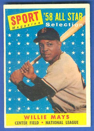 1958 Topps #486 Willie Mays All-Star (Giants) Baseball cards value