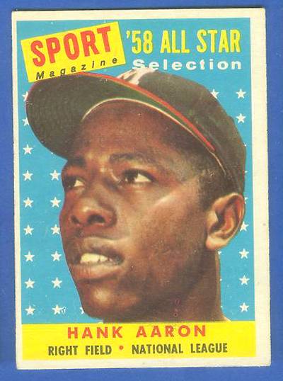 1958 Topps #488 Hank Aaron All-Star (Braves) Baseball cards value