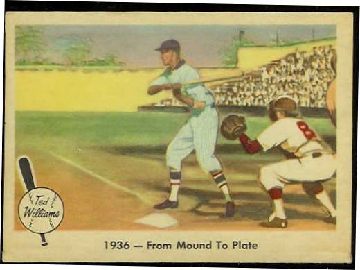 1959 Fleer Ted Williams #.7 'From Mound to Plate' [#a] (Red Sox) Baseball cards