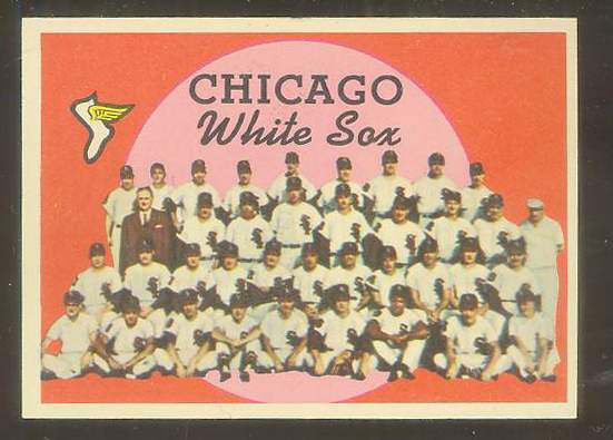 1959 Topps #.94 White Sox TEAM card [#a] (Checklist on back) Baseball cards value