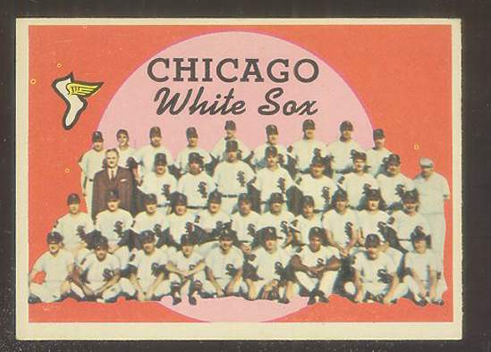 1959 Topps #.94 White Sox TEAM card [#b] (Checklist on back) Baseball cards value