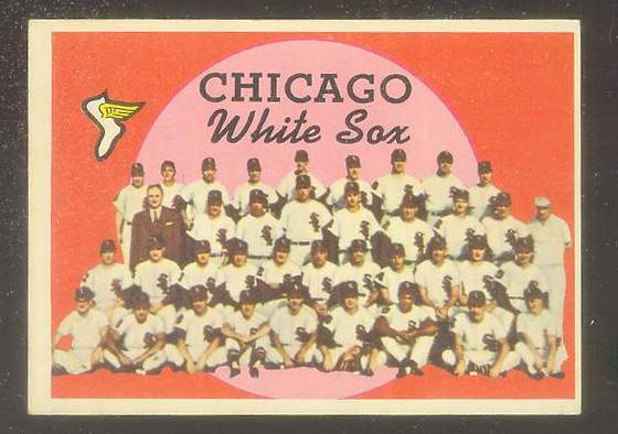 1959 Topps #.94 White Sox TEAM card [#c] (Checklist on back) Baseball cards value