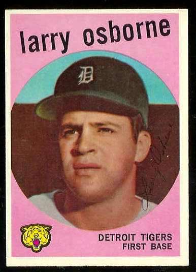 1959 Topps #524 Larry Osborne SCARCE HIGH #.[#a] (Tigers) Baseball cards value