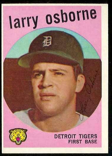 1959 Topps #524 Larry Osborne SCARCE HIGH #.[#e] (Tigers) Baseball cards value