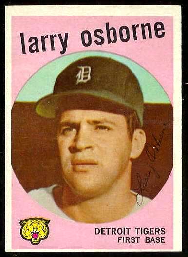 1959 Topps #524 Larry Osborne SCARCE HIGH #.[#f] (Tigers) Baseball cards value