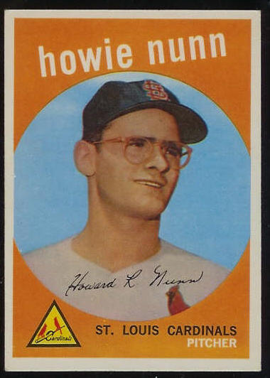 1959 Topps #549 Howie Nunn SCARCE HIGH #.[#a] (Cardinals) Baseball cards value