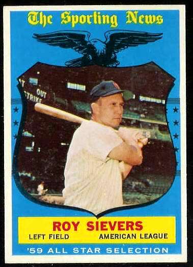 1959 Topps #566 Roy Sievers All-Star SCARCE HIGH #.[#a] (Senators) Baseball cards value
