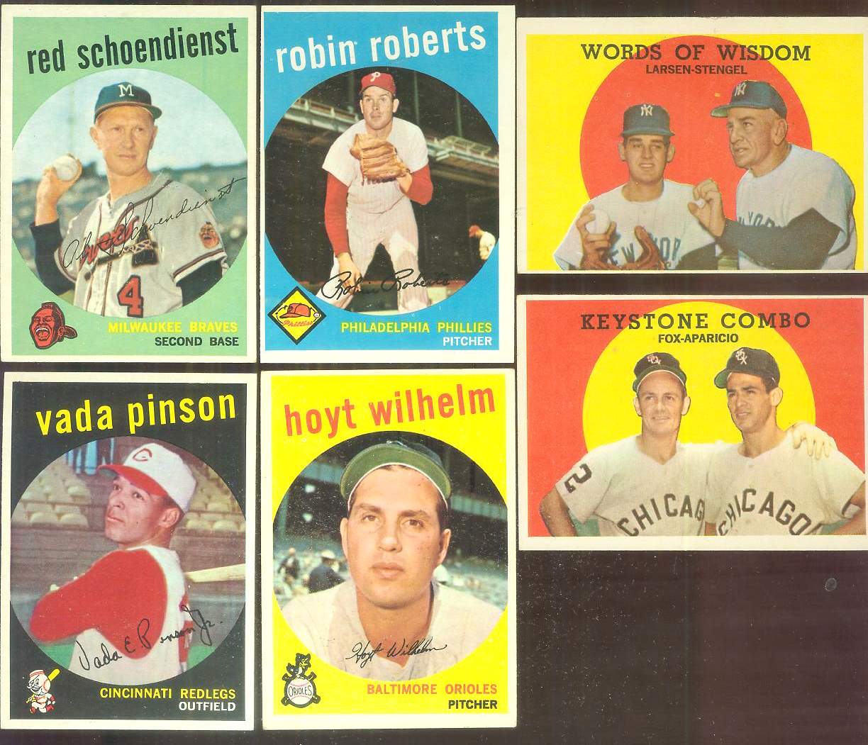 1959 Topps #408 'Keystone Combo' [#a] Nellie Fox/Luis Aparicio (White Sox) Baseball cards value