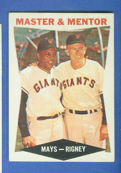 1960 Topps #..7 'Master & Mentor' WILLIE MAYS/Bill Rigney [#a] (Giants) Baseball cards