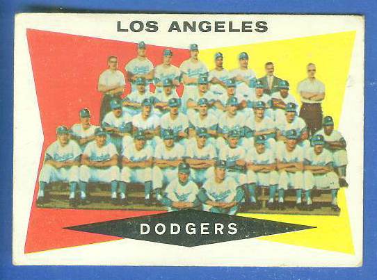 1960 Topps #.18 Dodgers TEAM card Baseball cards