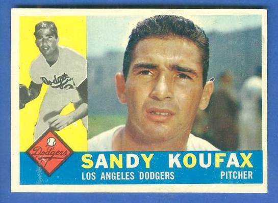 1960 Topps #343 Sandy Koufax [#a] (Dodgers) Baseball cards value