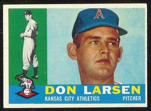 1960 Topps #353 Don Larsen [#a] (A's) Baseball cards value