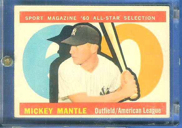 1960 Topps #563 Mickey Mantle All-Star SCARCE HIGH NUMBER (Yankees) Baseball cards value